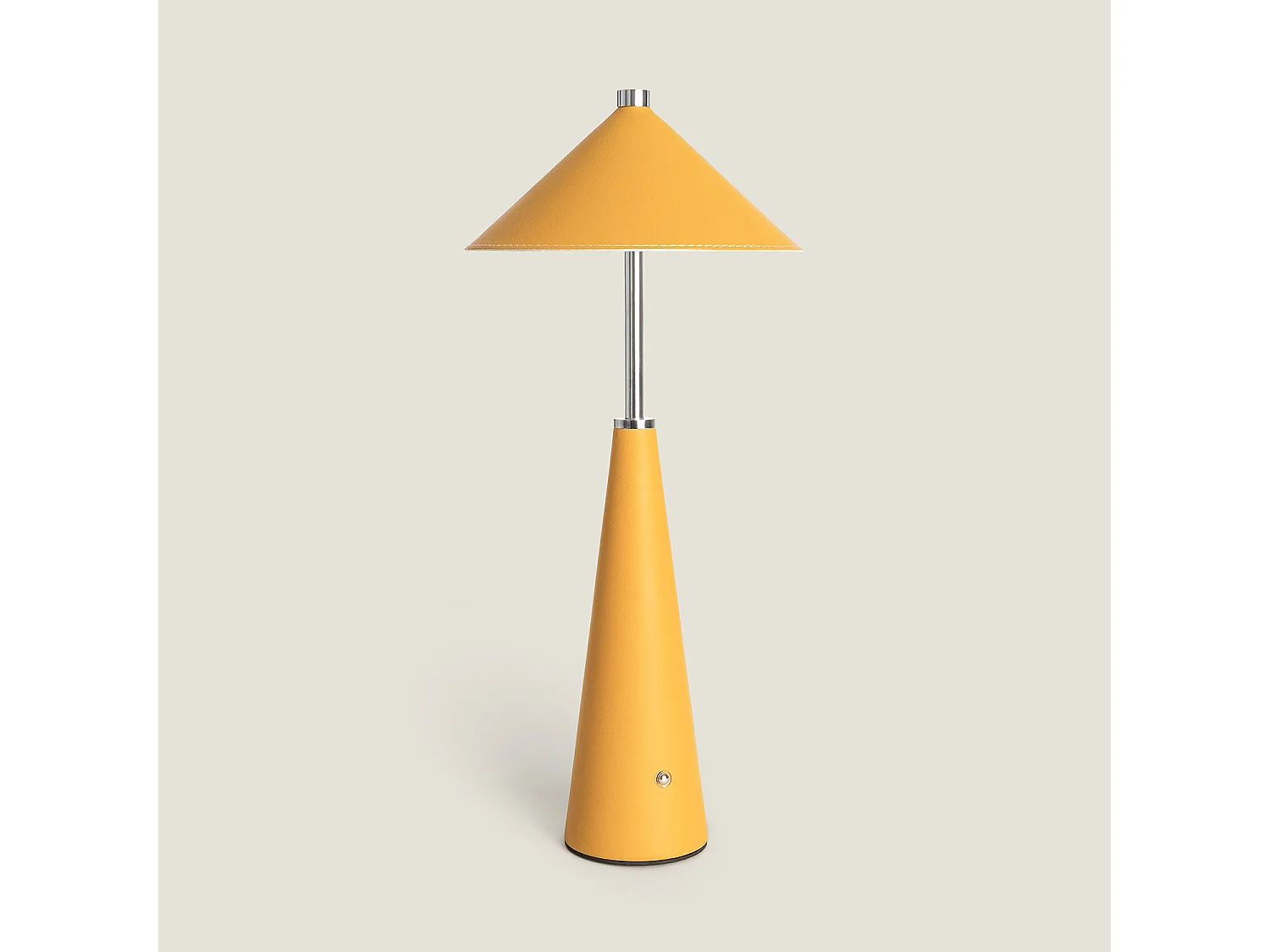 Lampe à Poser LED Portable Cuir et Métal avec Batterie USB Rechargeable Tyu Tule Jaune