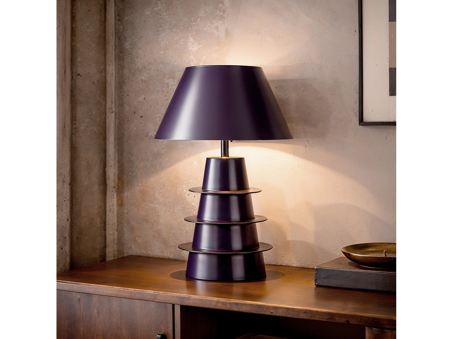 Lampe à Poser Métal Kadrina Violet