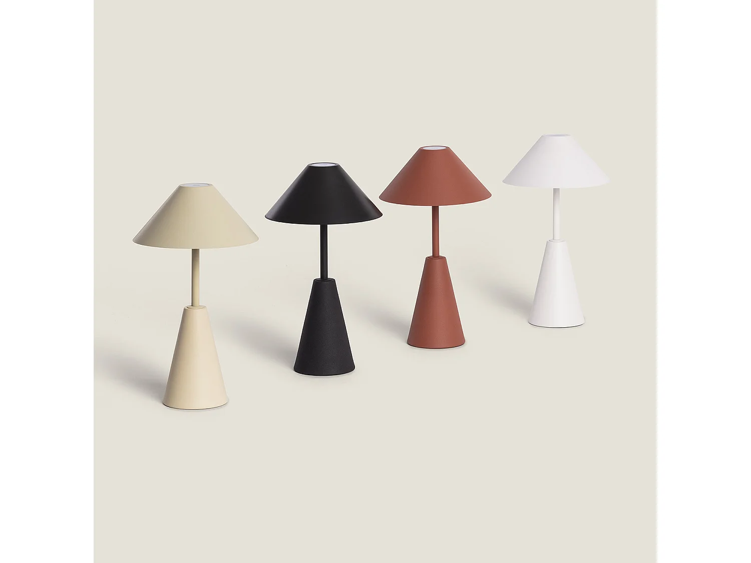 Lampe à Poser Métal LED 3W avec Batterie USB Rechargeable Chamle Beige