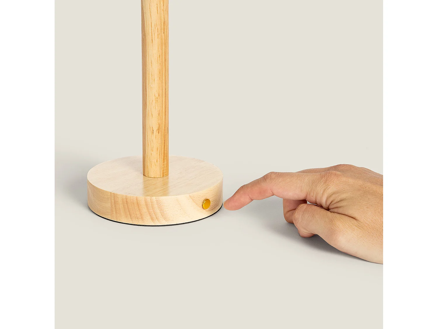 Lampe à Poser LED Bois 1W Portable avec Batterie USB Rechargeable Folgosa Naturel