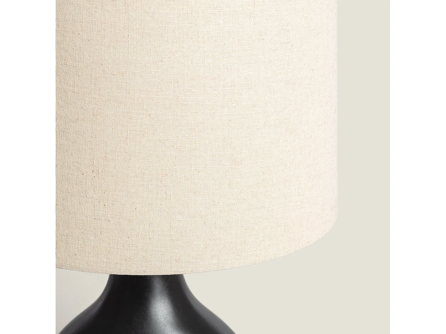 Lampe à Poser Céramique et Lin Ginger