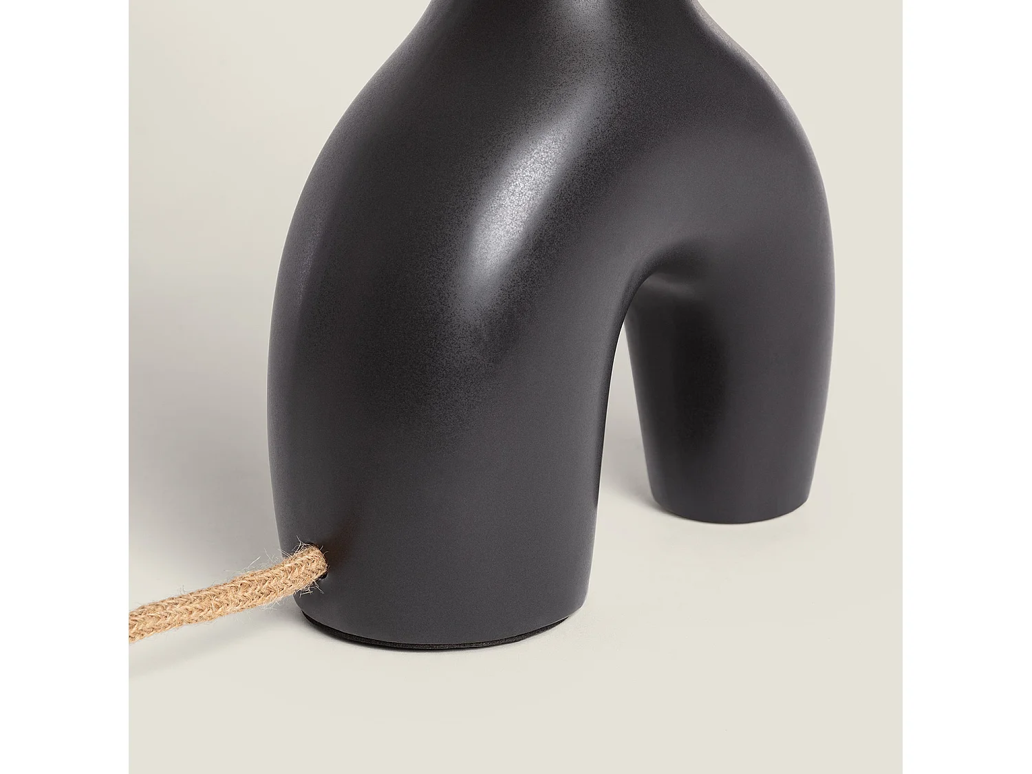 Lampe à Poser Céramique et Lin Ginger