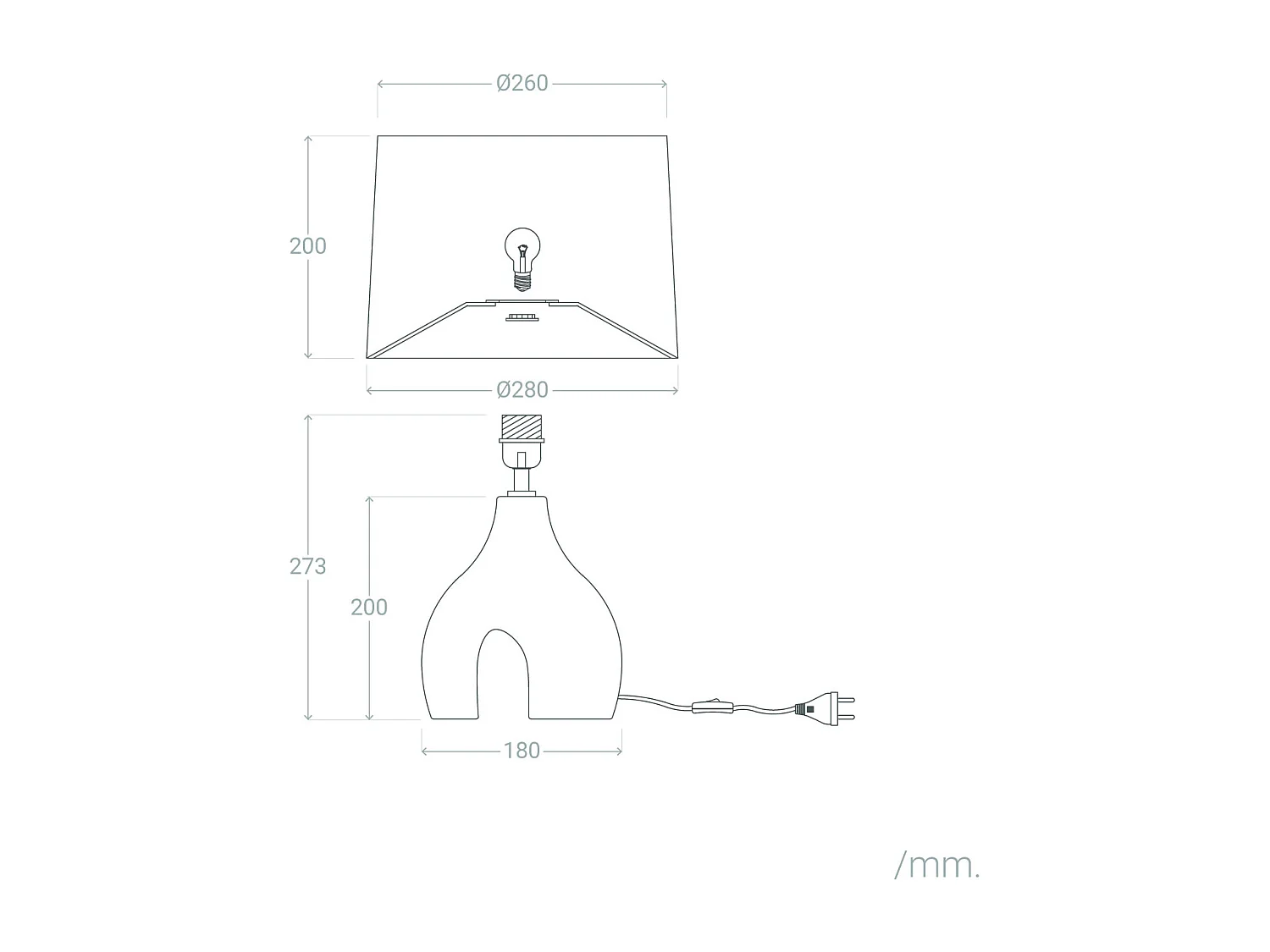 Lampe à Poser Céramique et Lin Ginger