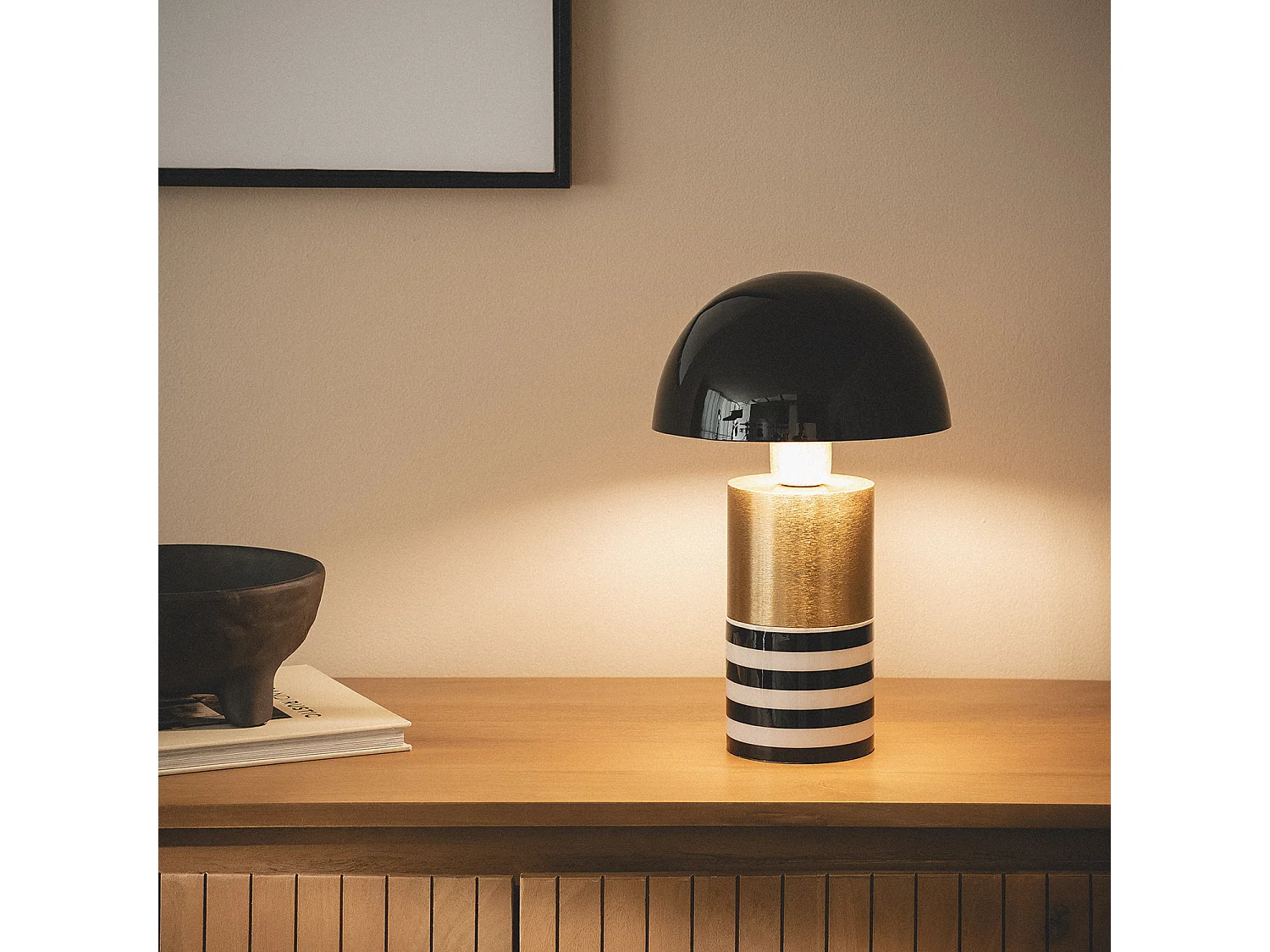 Lampe à Poser Métal Darpan Noir