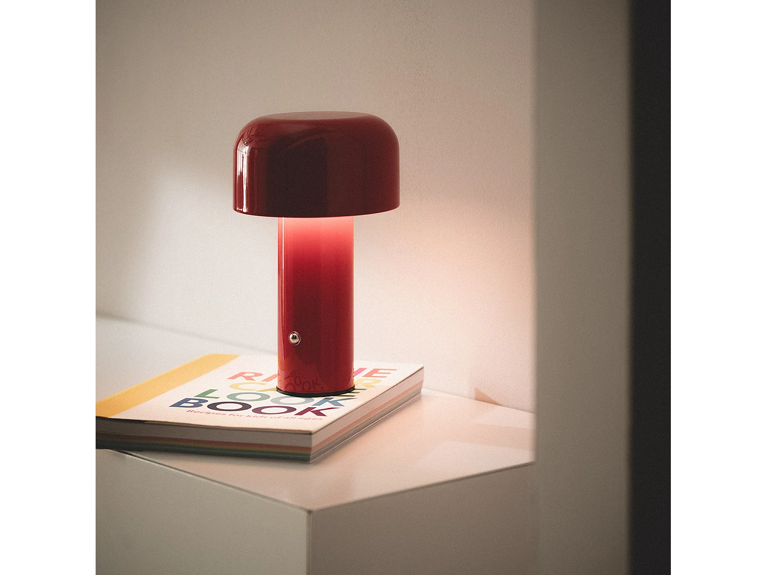 Lámpara de Mesa LED 2W Portátil Metal con Batería USB Recargable Zaipi Rojo