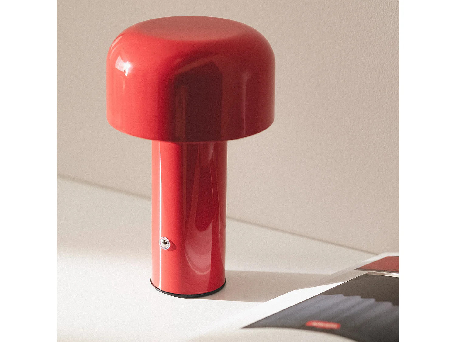 Lámpara de Mesa LED 2W Portátil Metal con Batería USB Recargable Zaipi Rojo