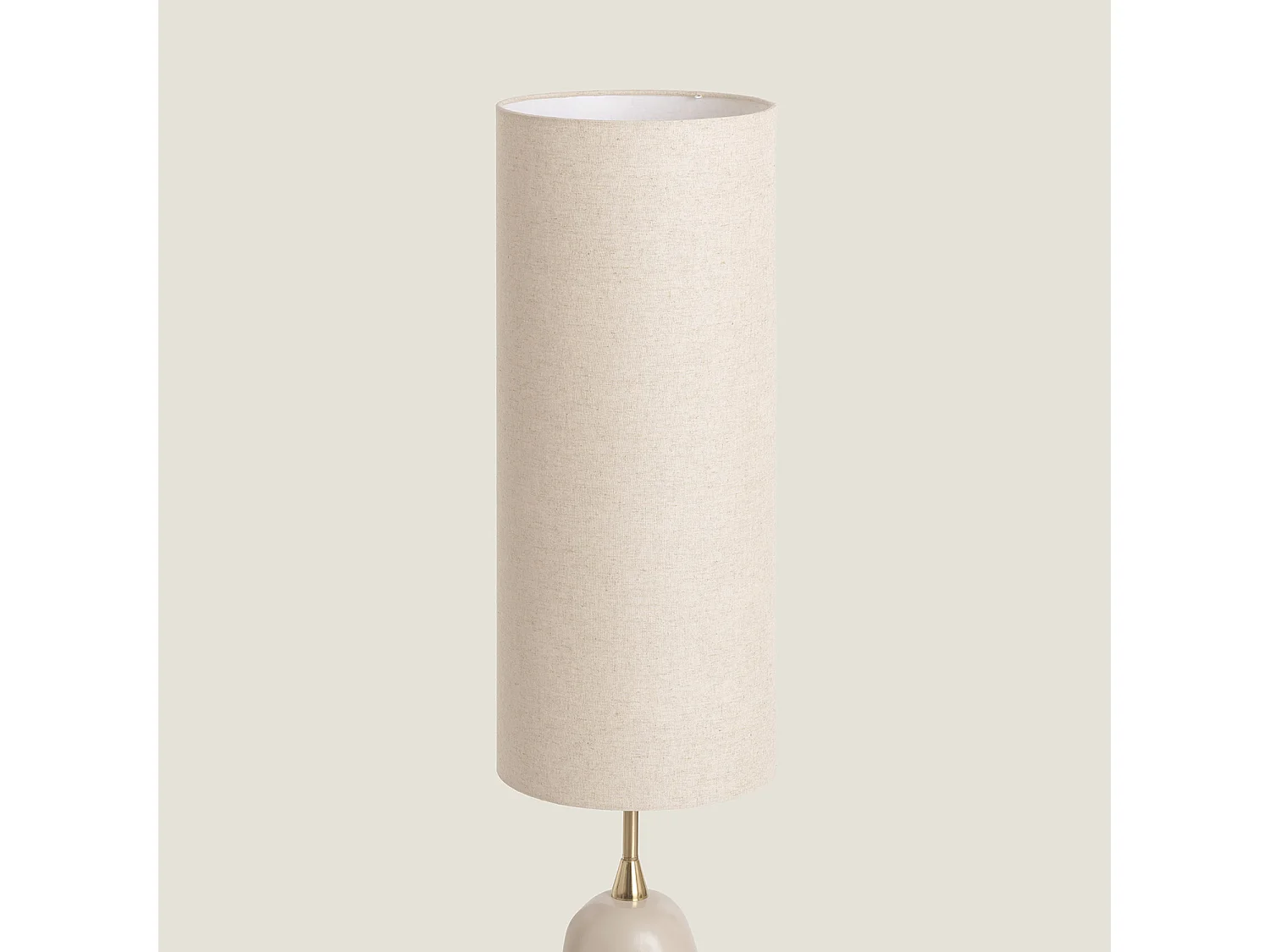 Lampe à Poser Céramique et Toile Bryony Taupe