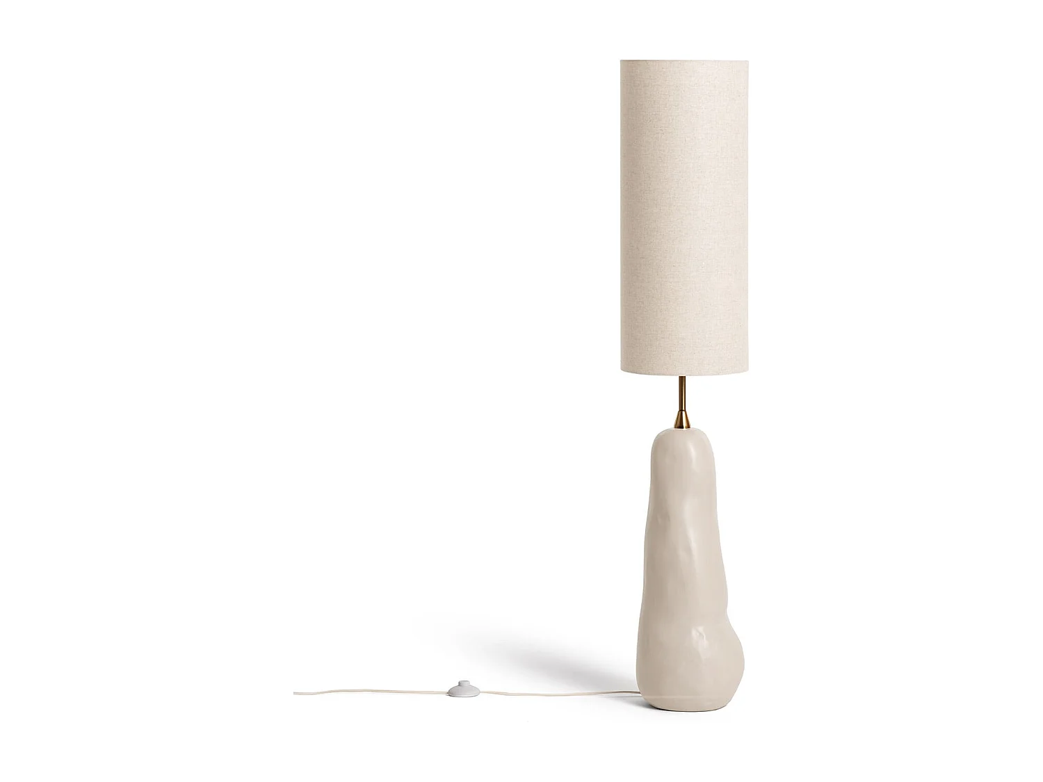 Lampe à Poser Céramique et Toile Bryony Taupe