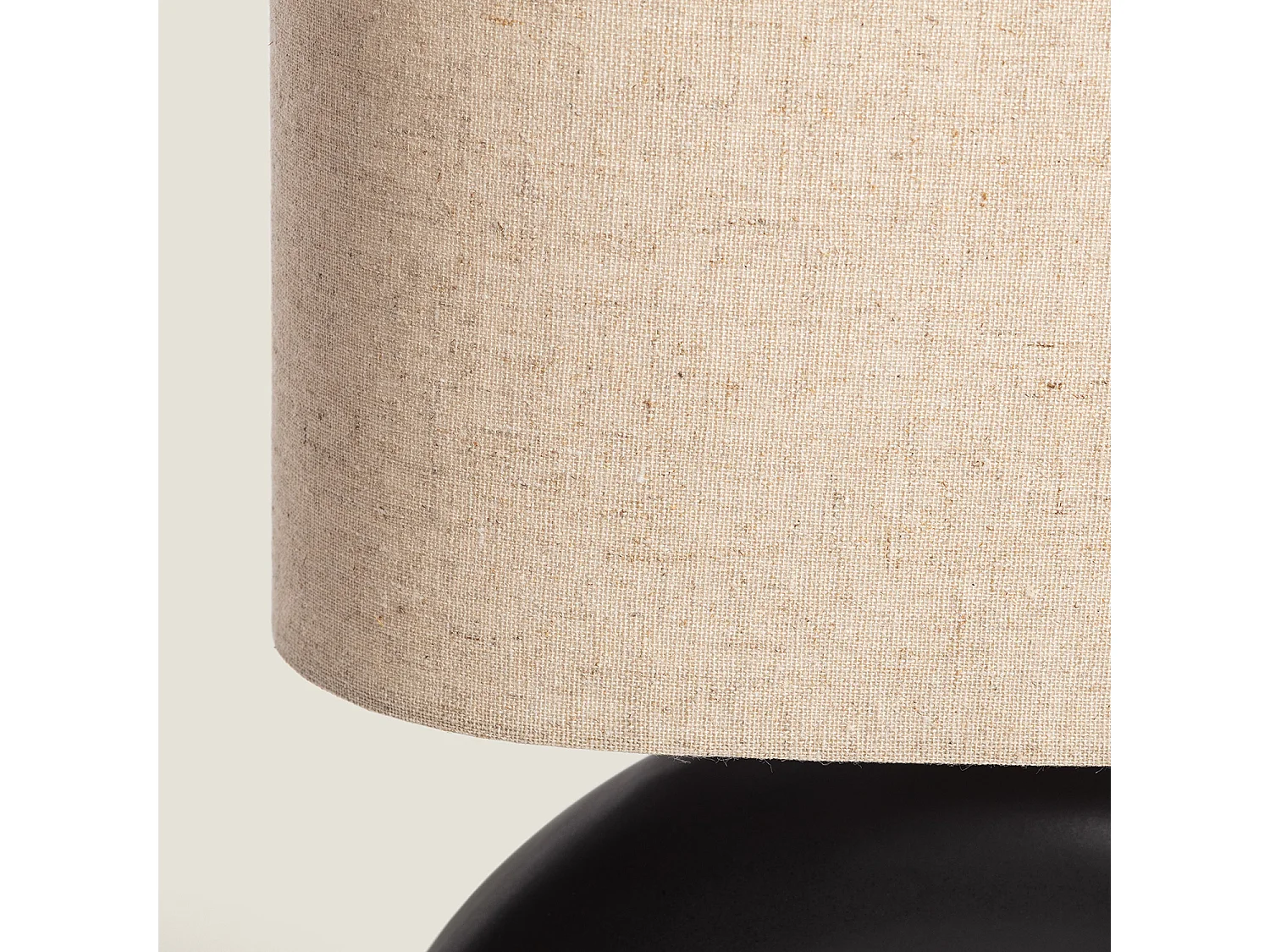 Lampe à Poser Céramique et Tissu Callie  Noir