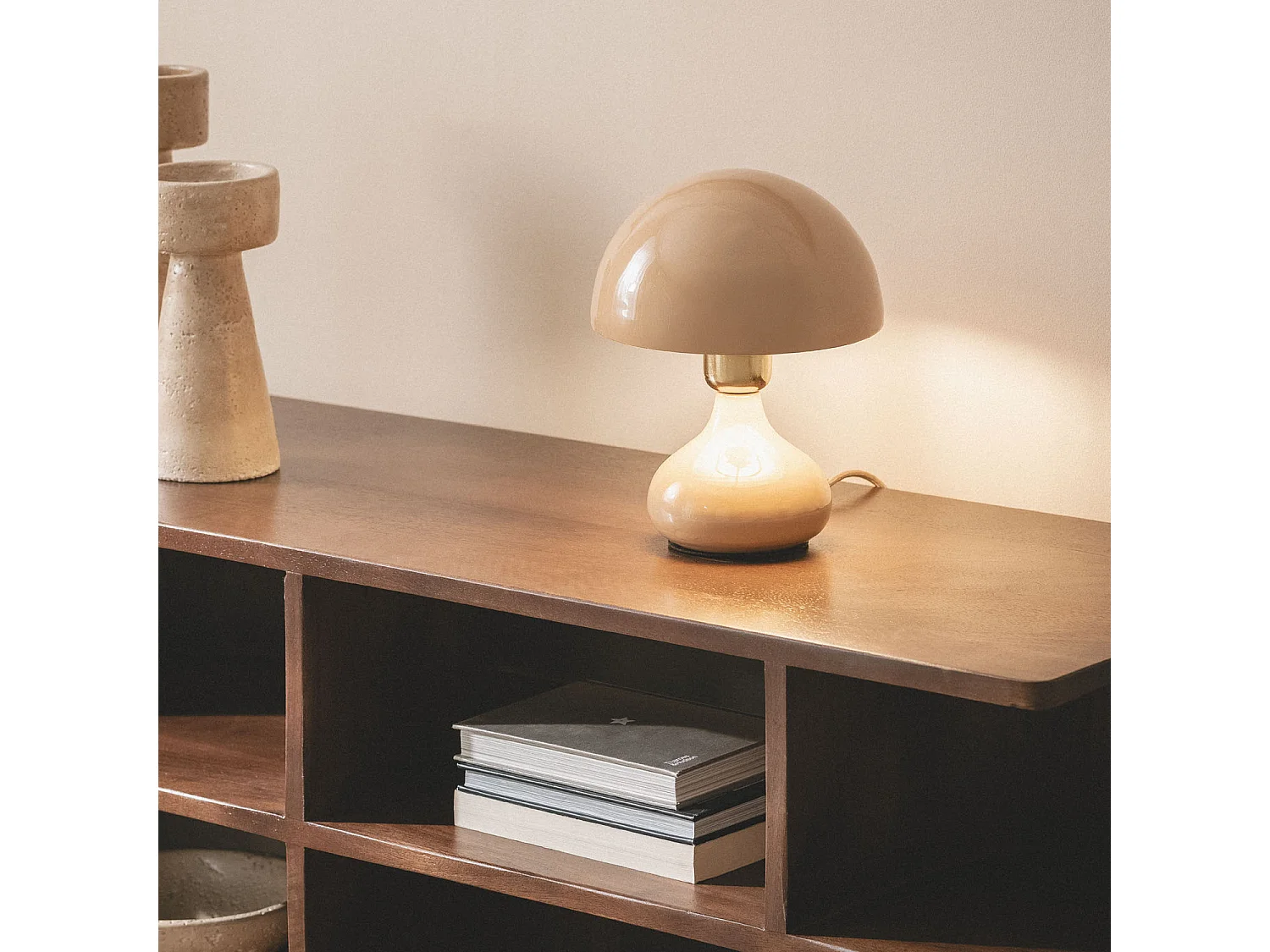 Lampada da Tavolo Metallo Krish Beige