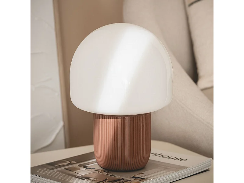 Lampe à Poser Résine Nacune Brun