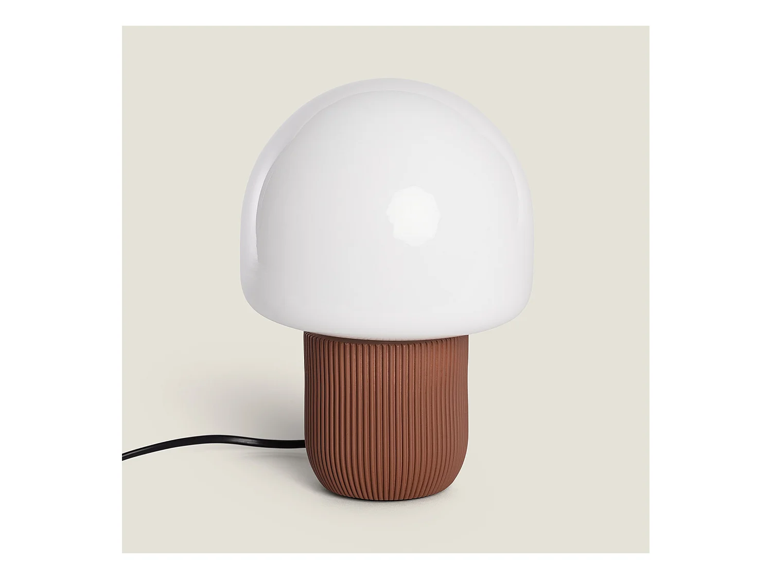 Lampe à Poser Résine Nacune Brun