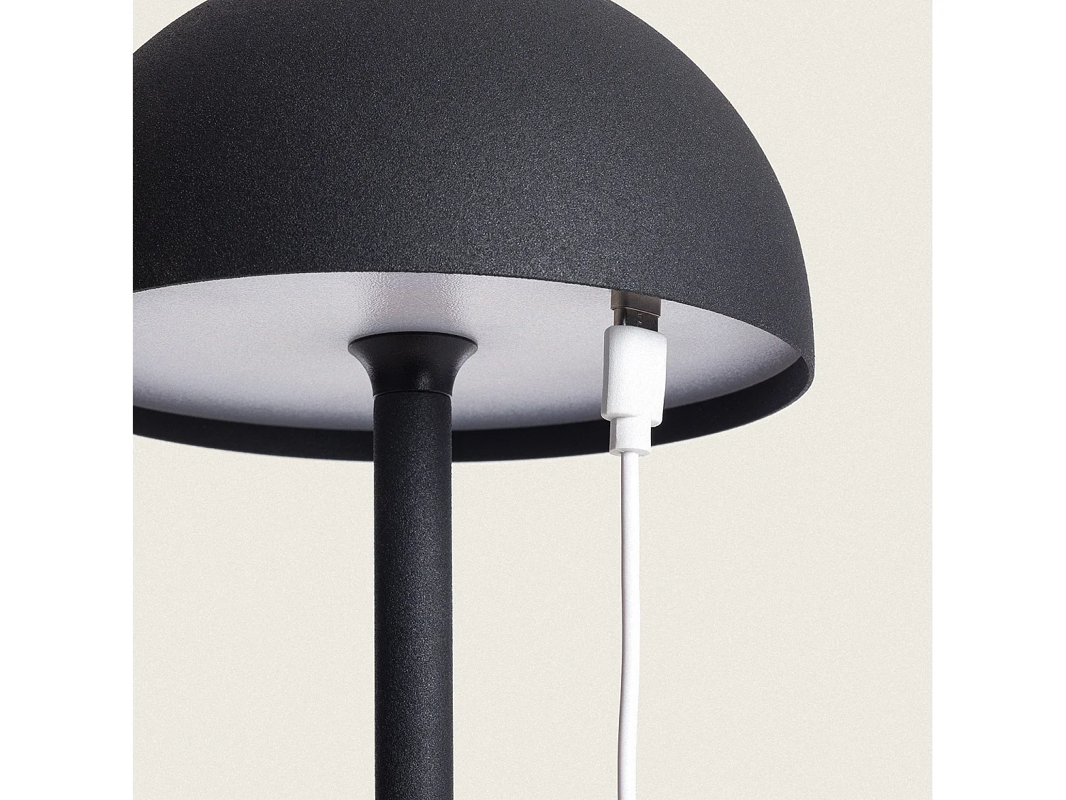 Lámpara de Mesa LED Portátil con Batería USB Recargable Kael Negro