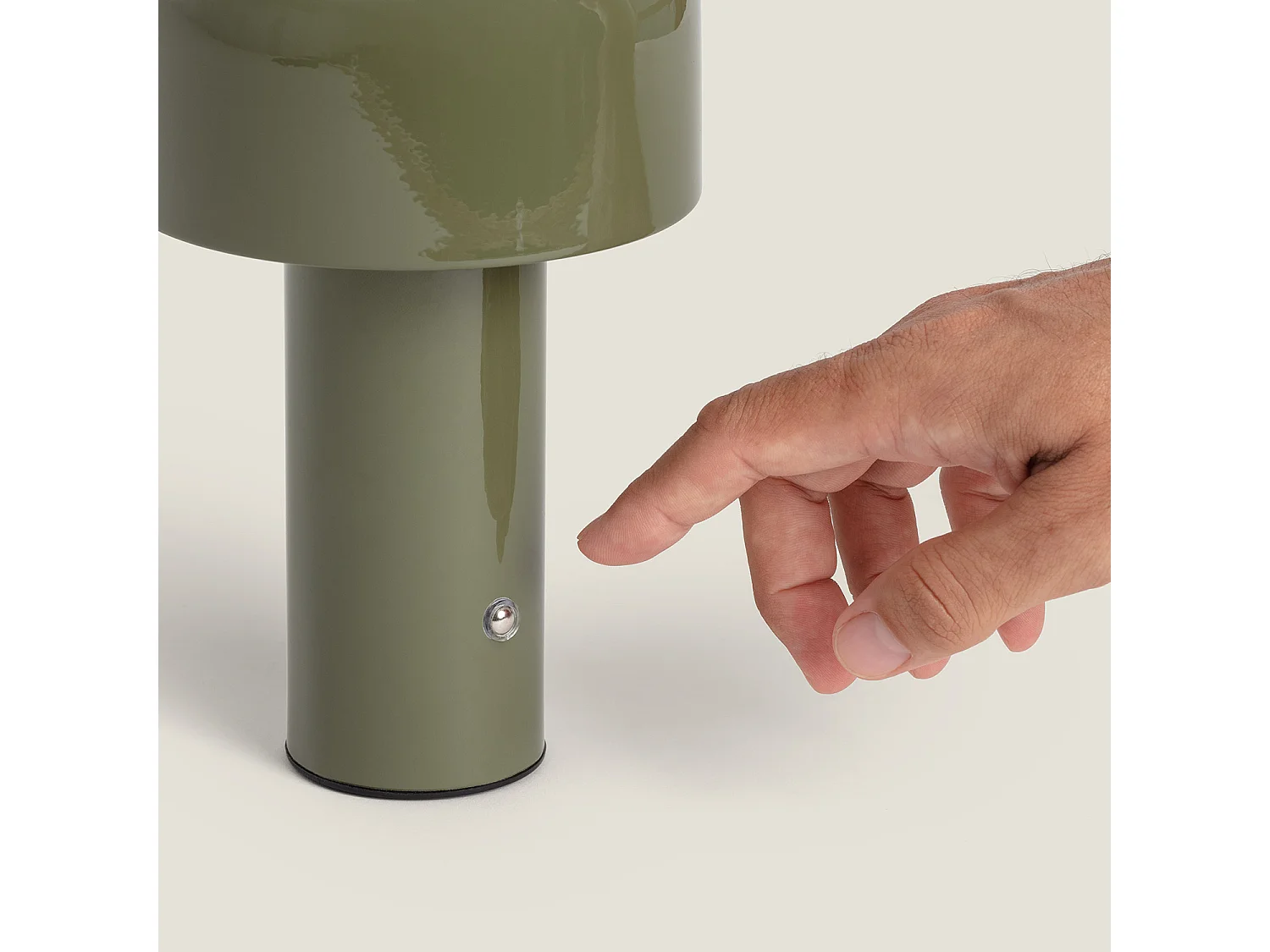 Lámpara de Mesa LED 2W Portátil Metal con Batería USB Recargable Zaipi Verde