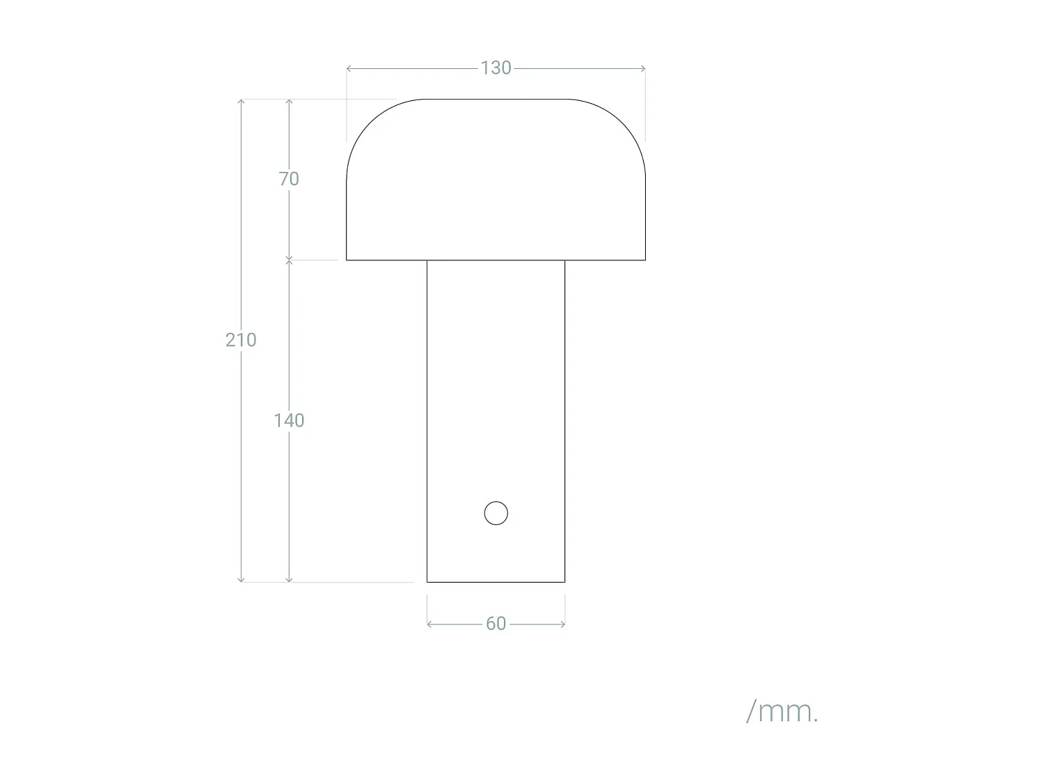 Lámpara de Mesa LED 2W Portátil Metal con Batería USB Recargable Zaipi Verde