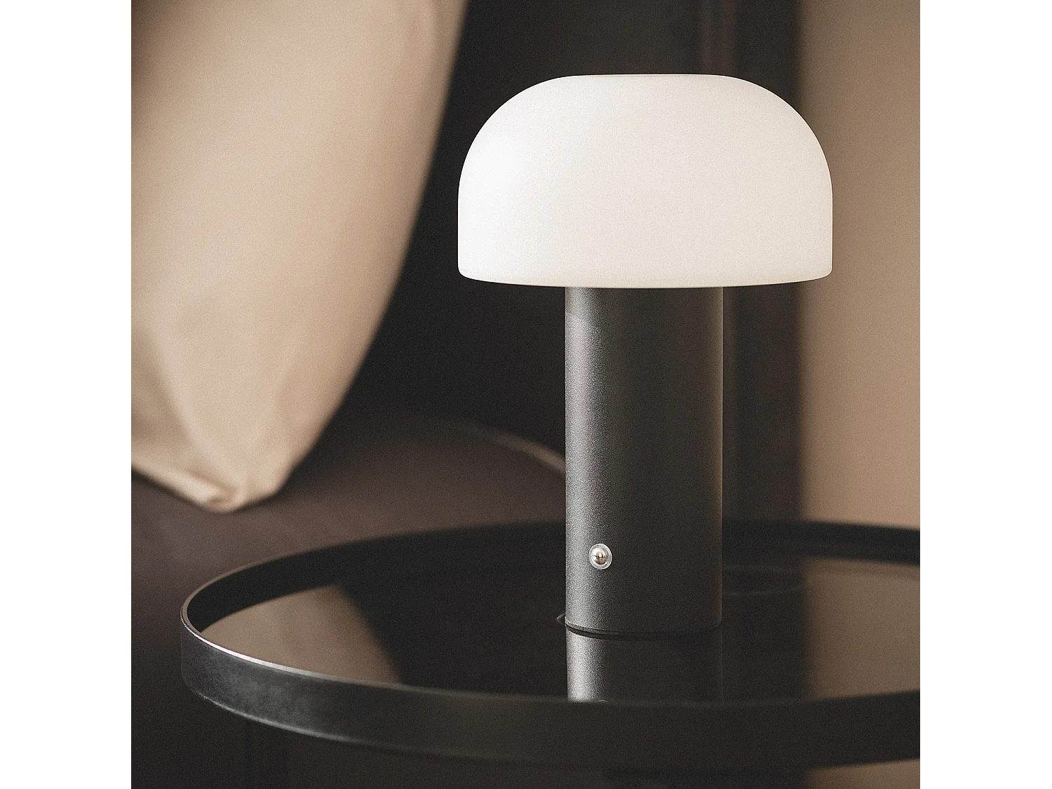 Lámpara de Mesa LED Portátil con Batería USB Recargable Leta Negro