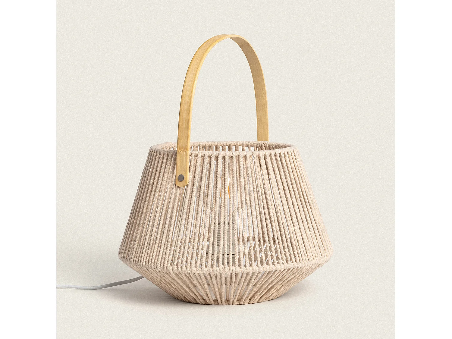 Lámpara de Mesa Cuerda Bris Diantha Beige