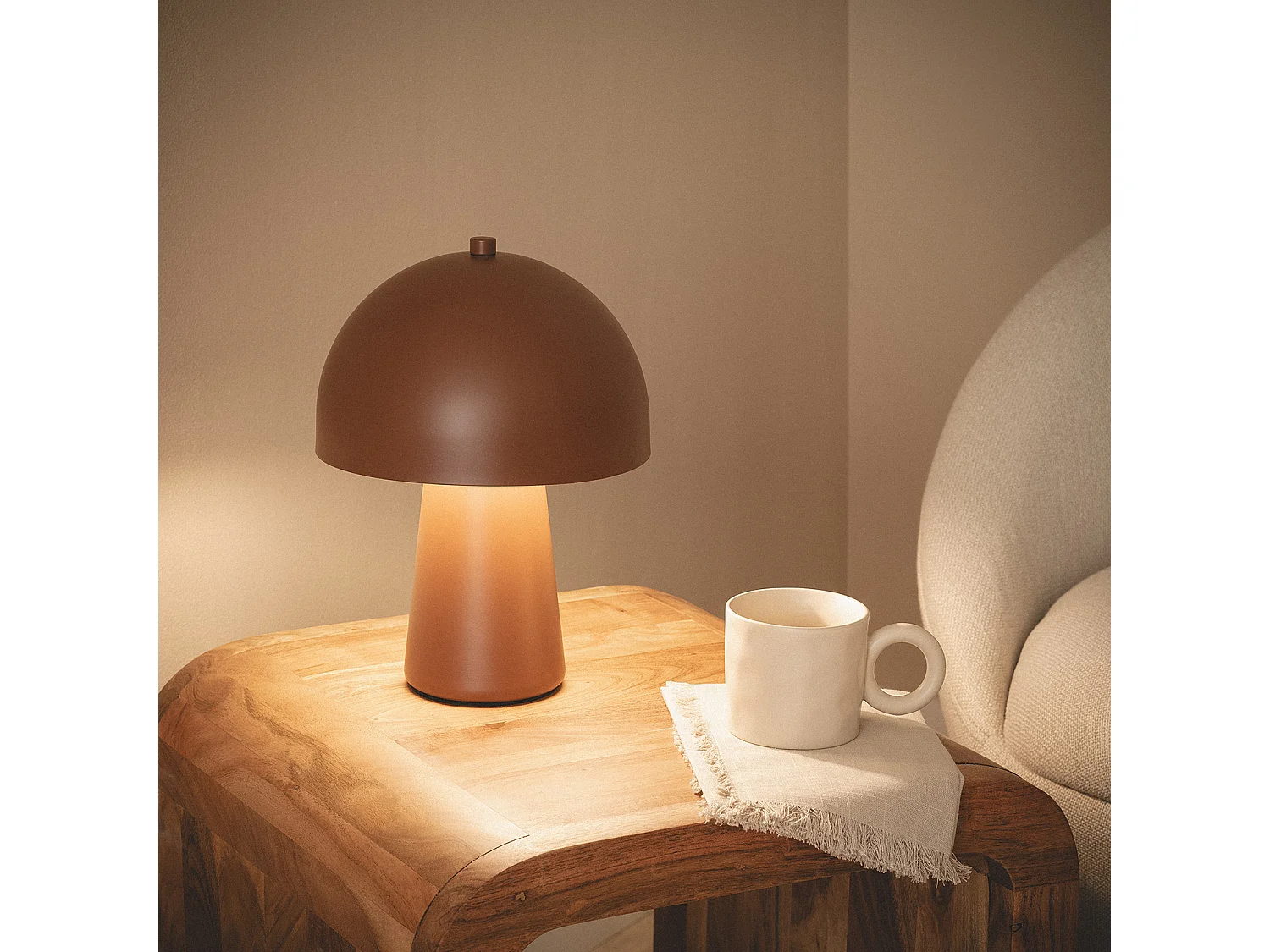 Lampe à poser Métal Quinga Brun