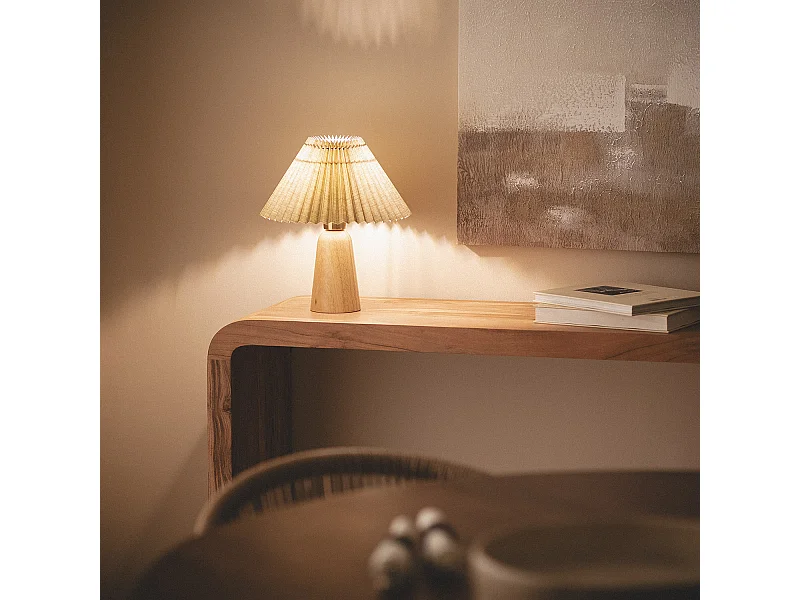 Lampada da Tavolo Legno Willow Verde Cachi