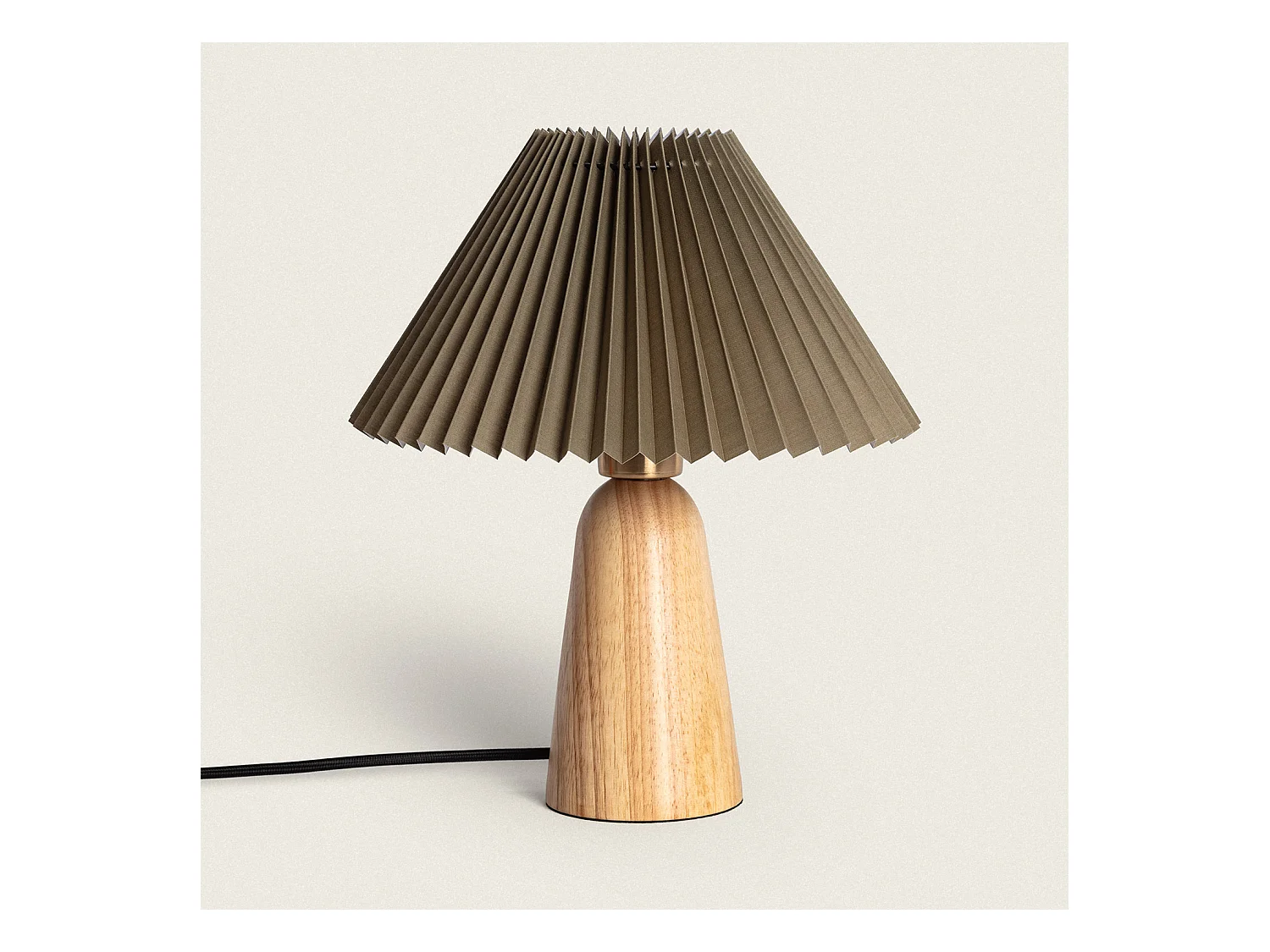 Lampe à Poser Bois Willow Vert kaki