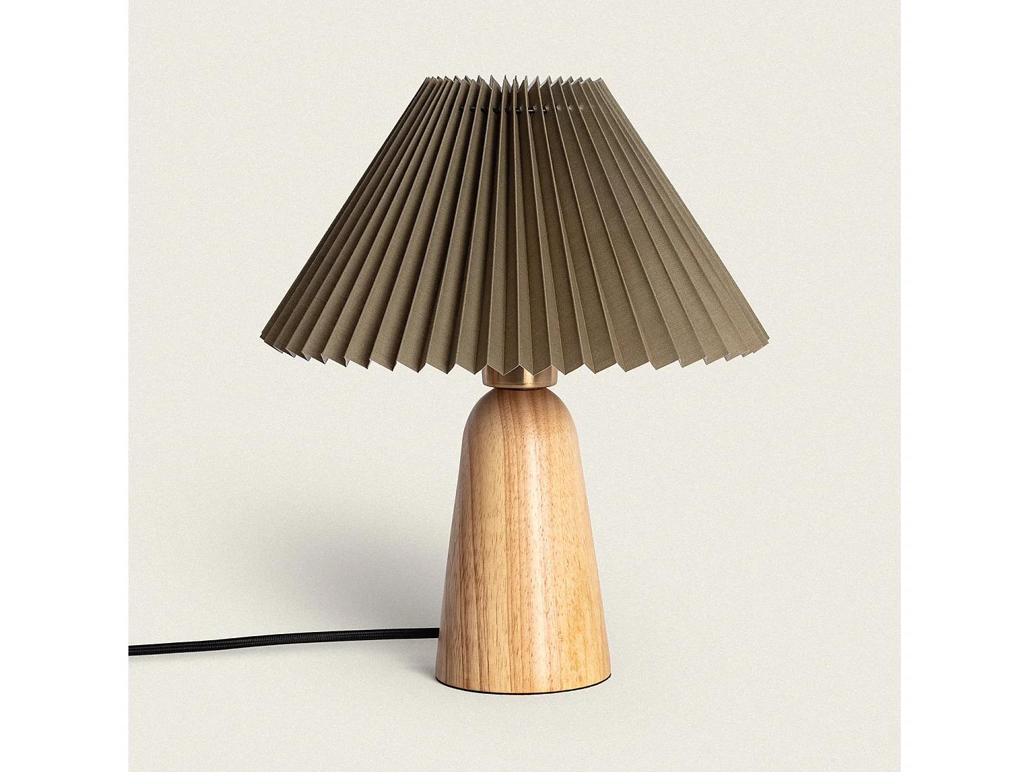 Lampe à Poser Bois Willow Vert kaki