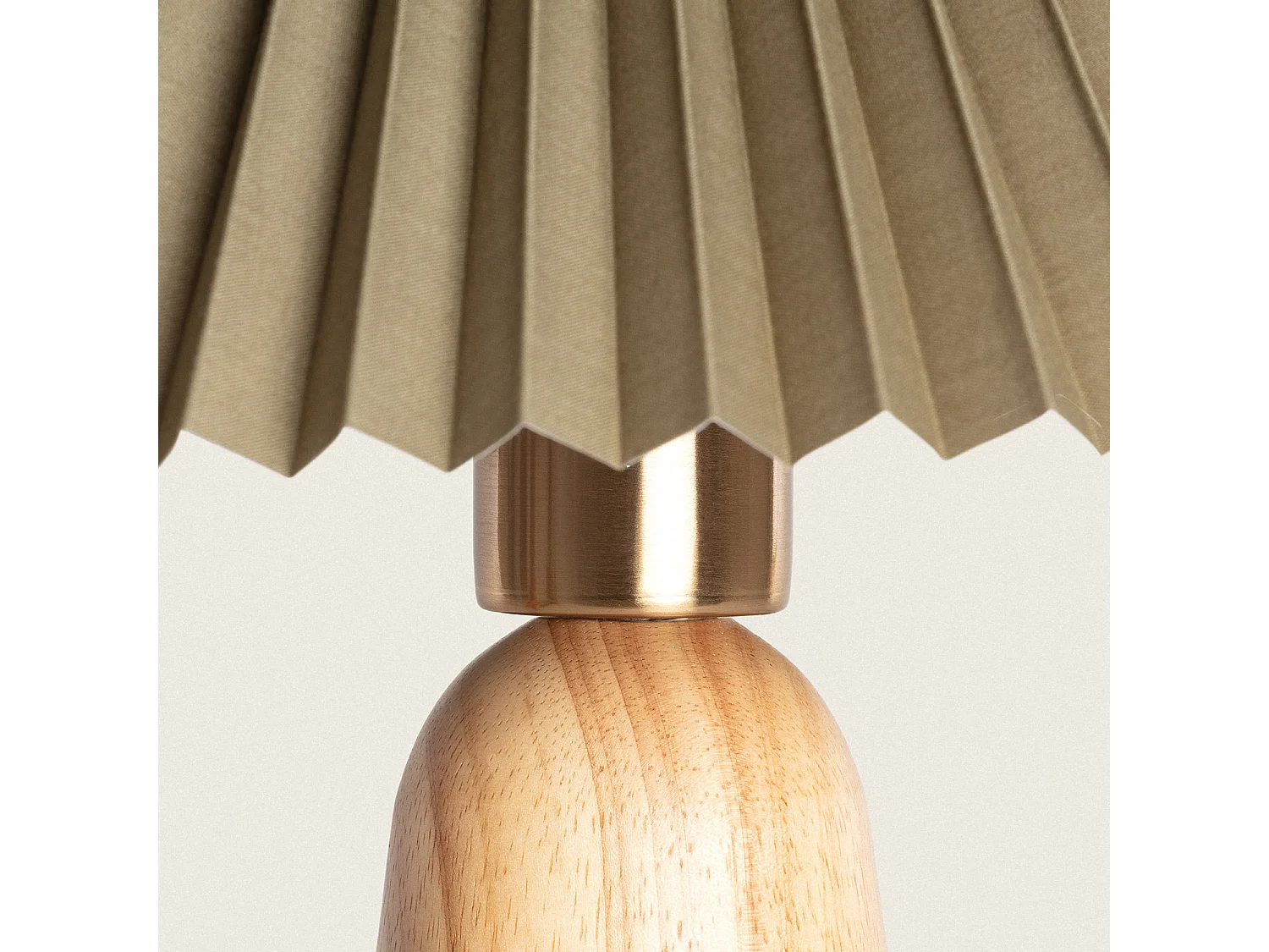 Lampe à Poser Bois Willow Vert kaki