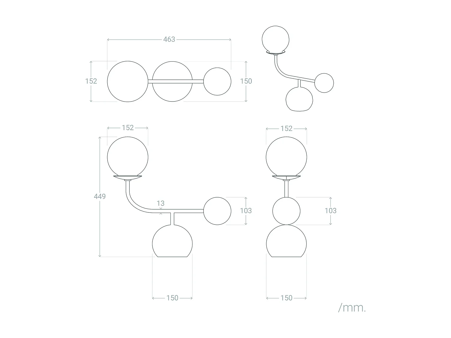 Lampe à Poser Métal Bradwall Noir
