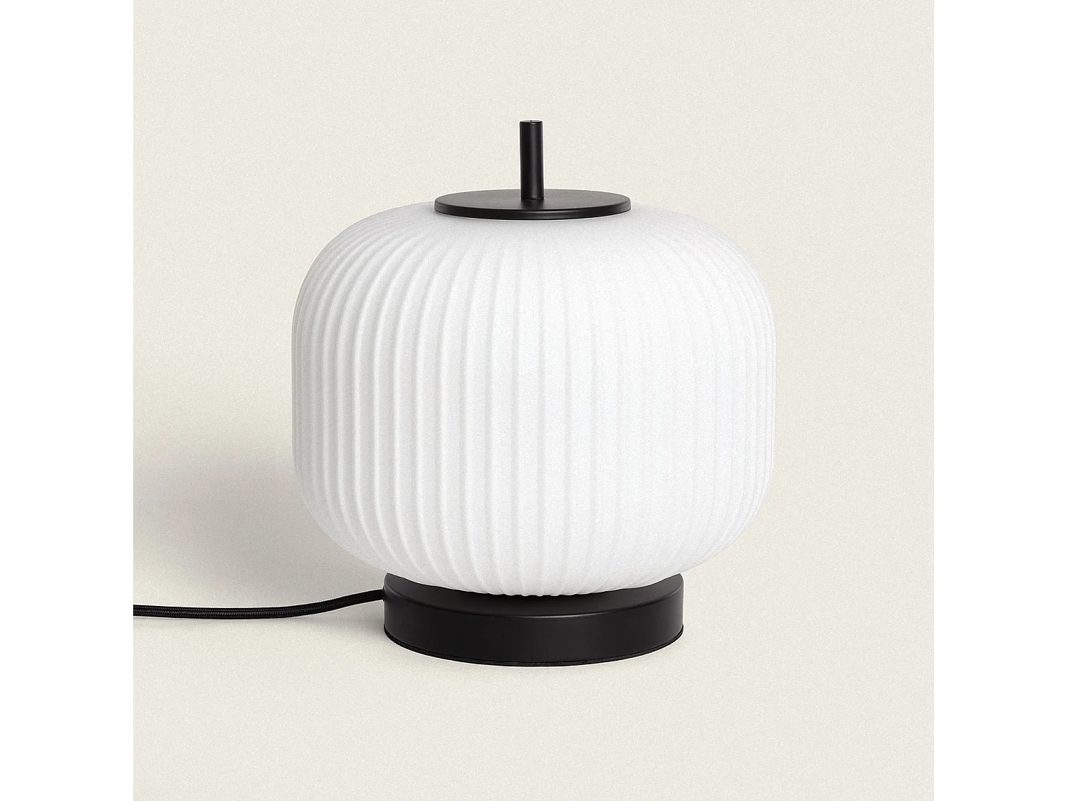 Lampada da Tavolo Metallo e Vetro Beca Nero