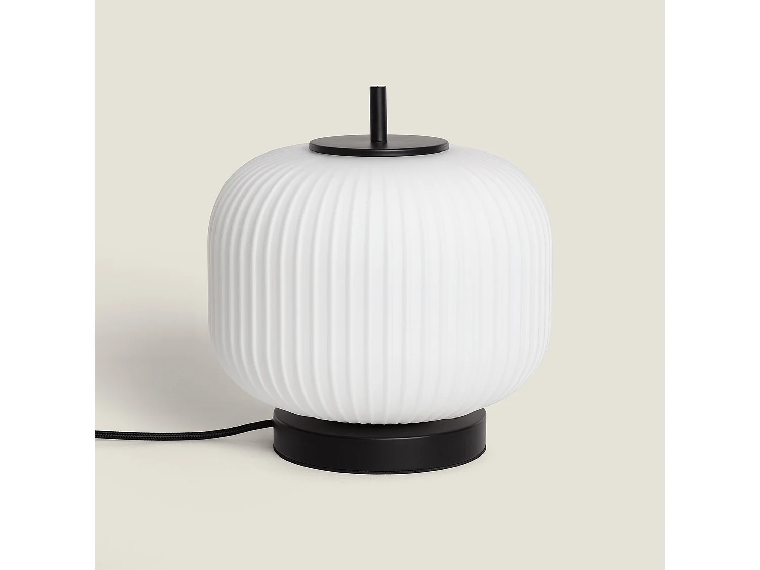 Lampe à Poser Métal et Verre Beca Noir