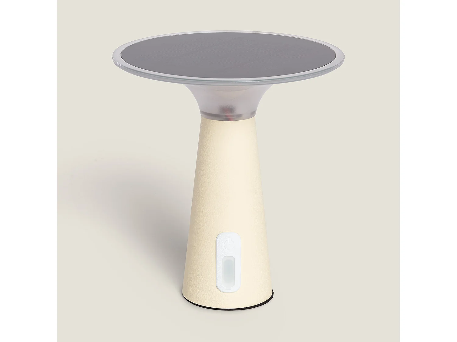 Lámpara de Mesa Solar Exterior LED Portátil con Batería USB Recargable Soucha Beige