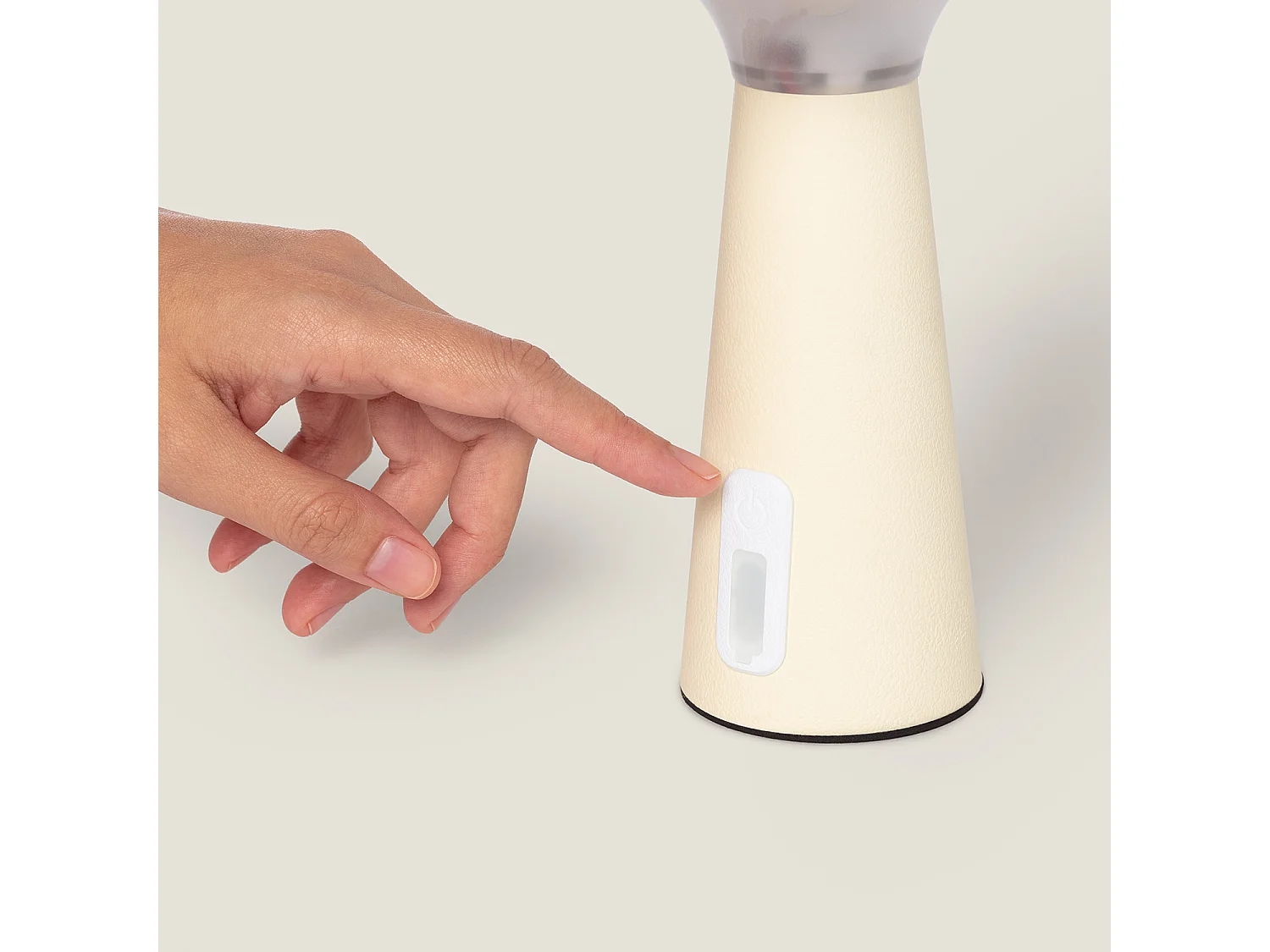 Lámpara de Mesa Solar Exterior LED Portátil con Batería USB Recargable Soucha Beige