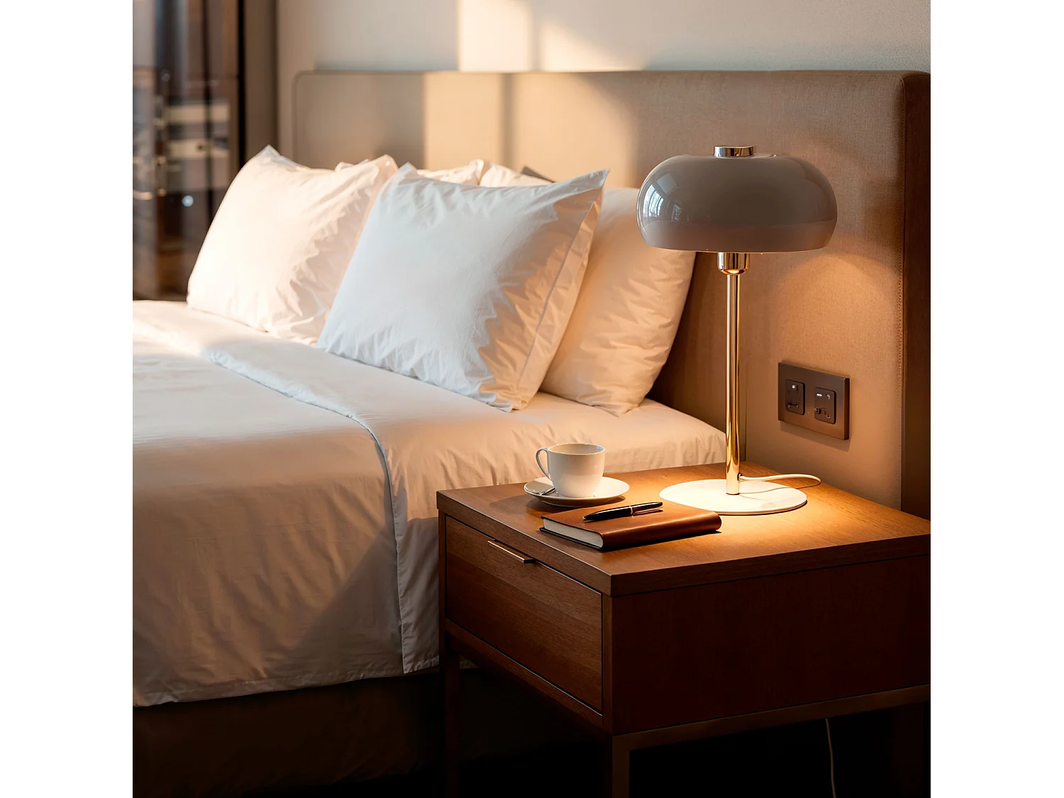 Lampe à Poser Métal Bhavin Taupe