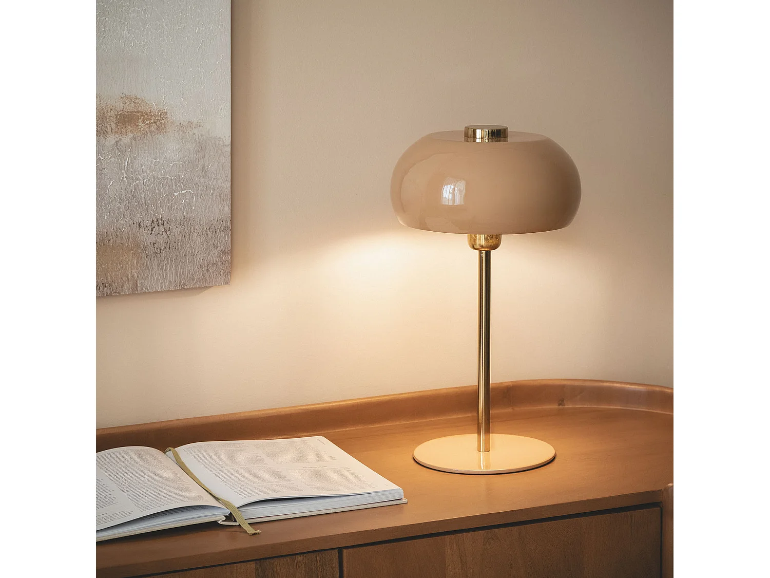 Lampe à Poser Métal Tulim Bhavin Taupe