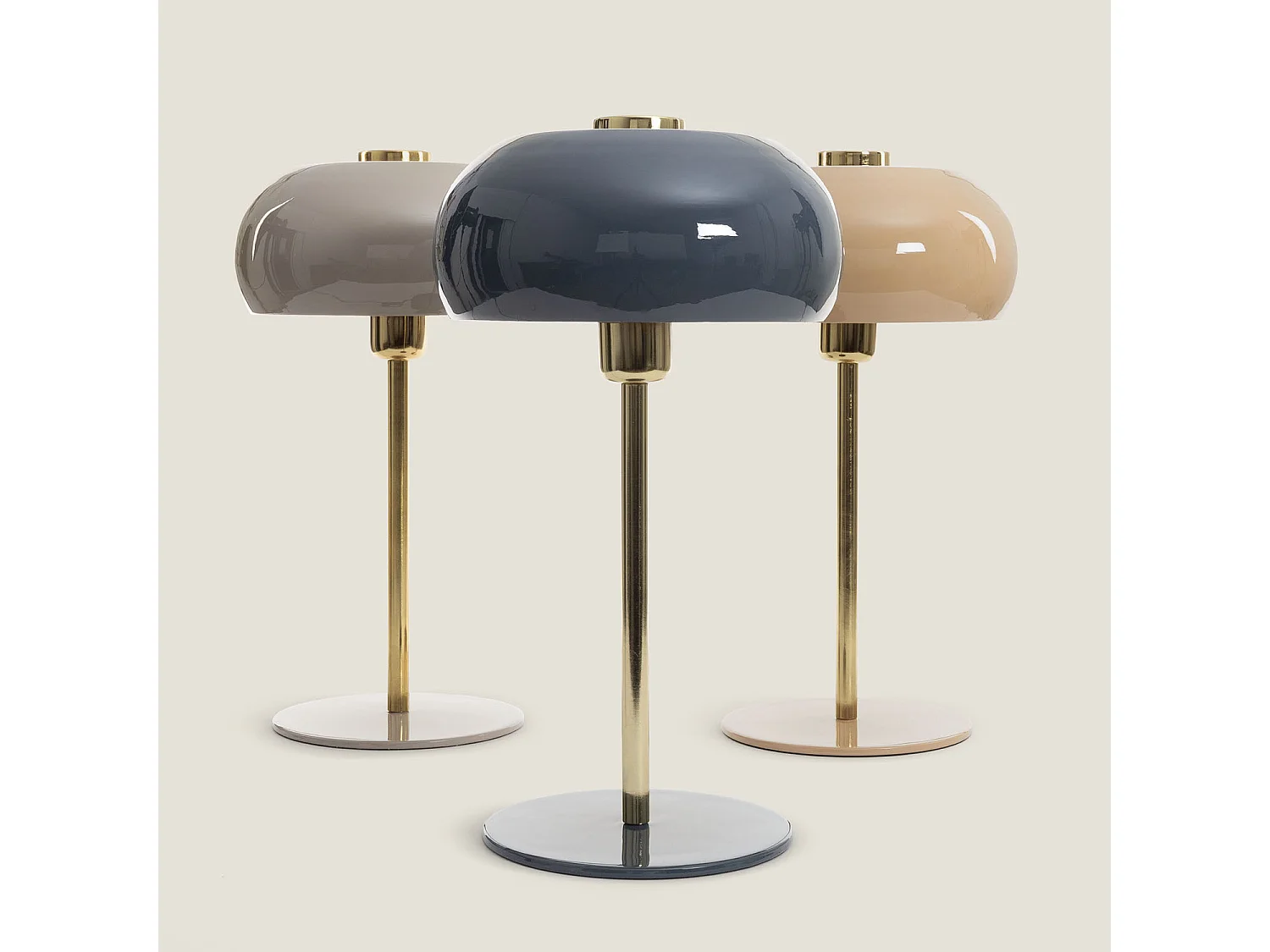 Lampe à Poser Métal Tulim Bhavin Taupe