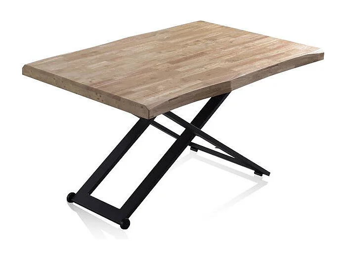 Mesa de centro elevable Lada Fit Roble Honey - Negro