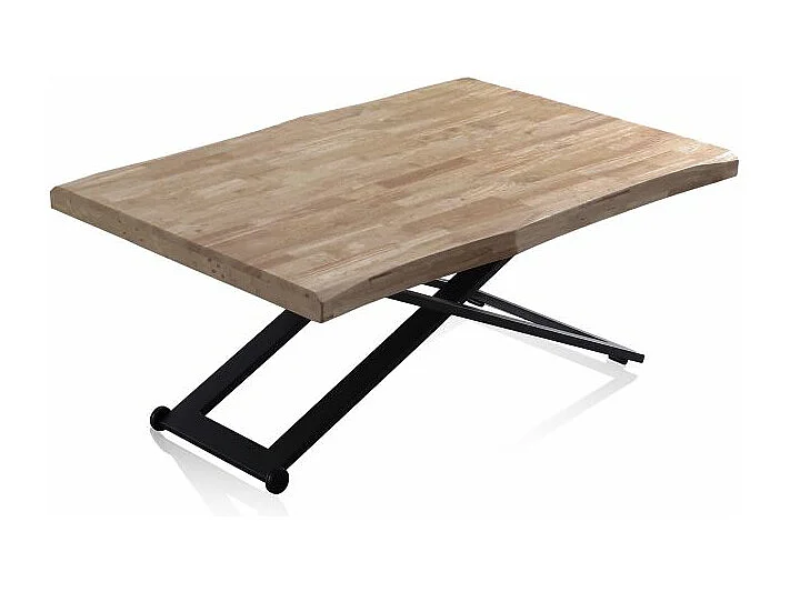 Mesa de centro elevable Lada Fit Roble Honey - Negro