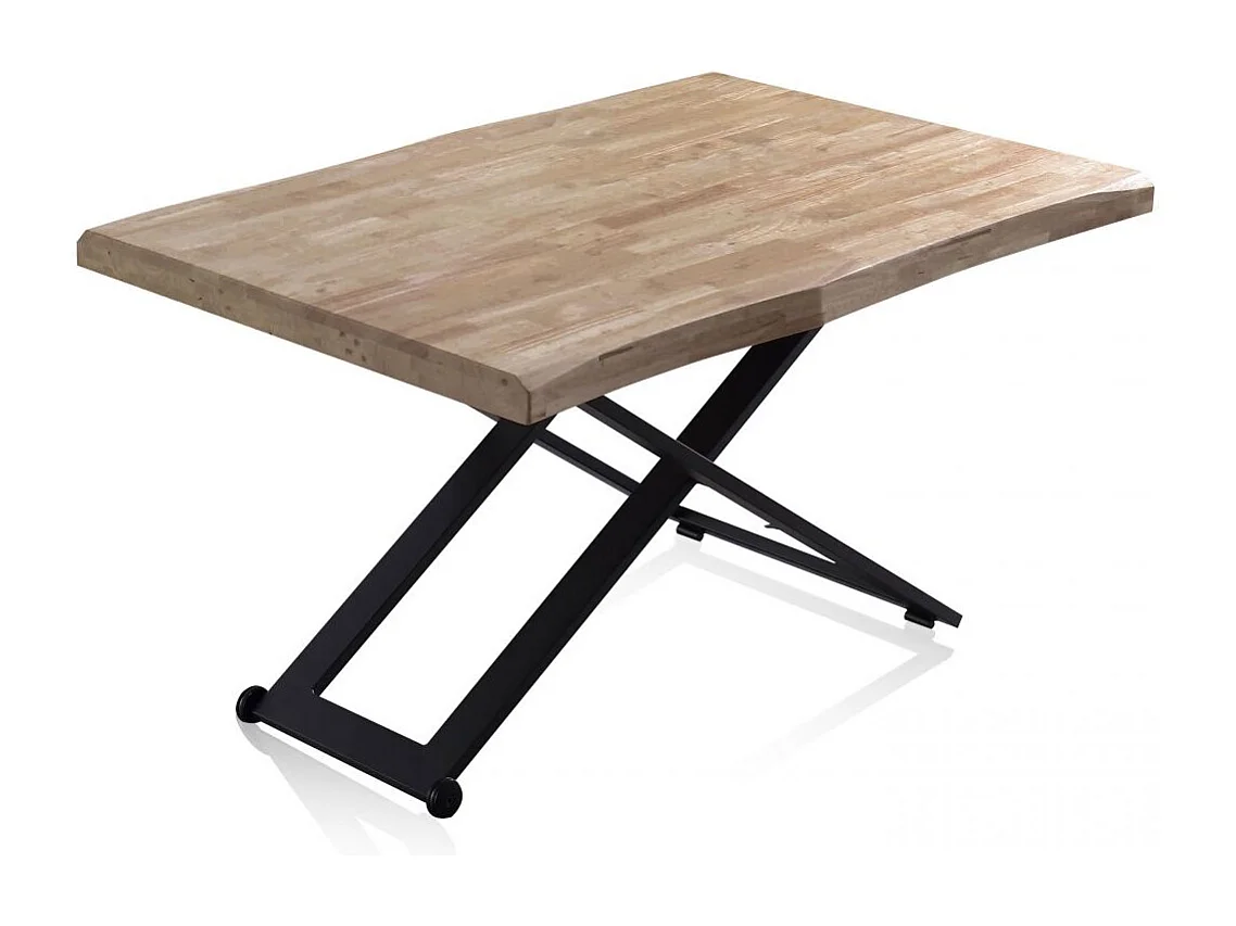 Mesa de centro elevable Lada Fit Roble Honey - Negro