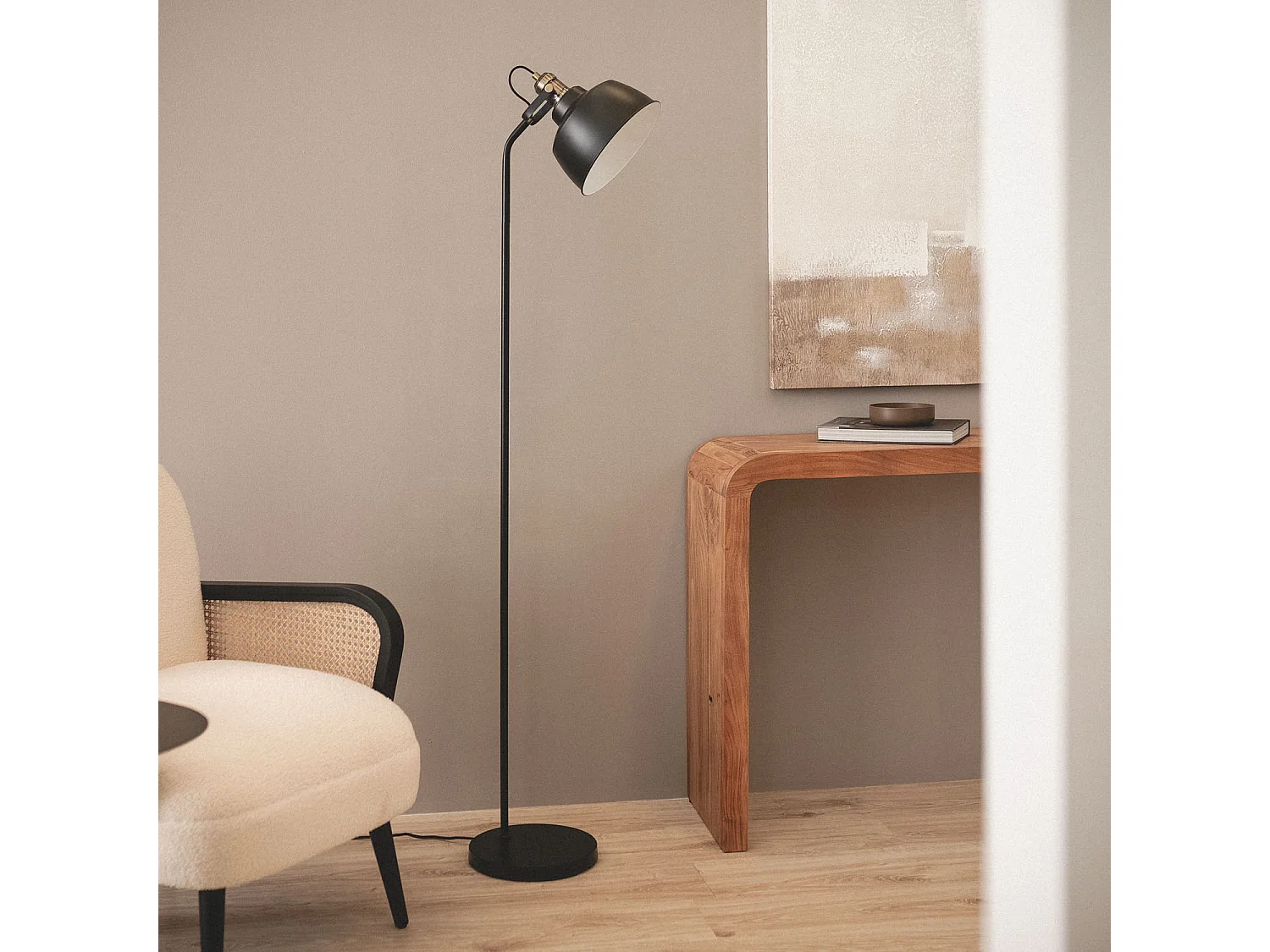 Lámpara de Pie Metal Luise Negro