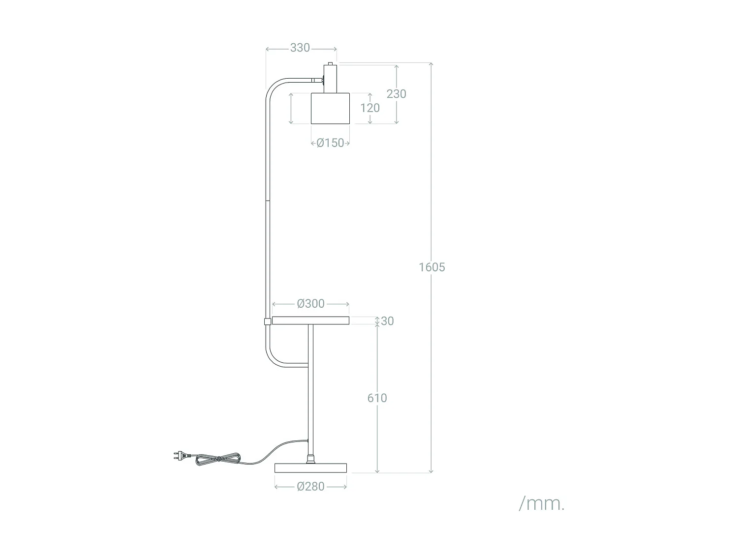 Lampadaire Métal et Marbre Dafne Blanc