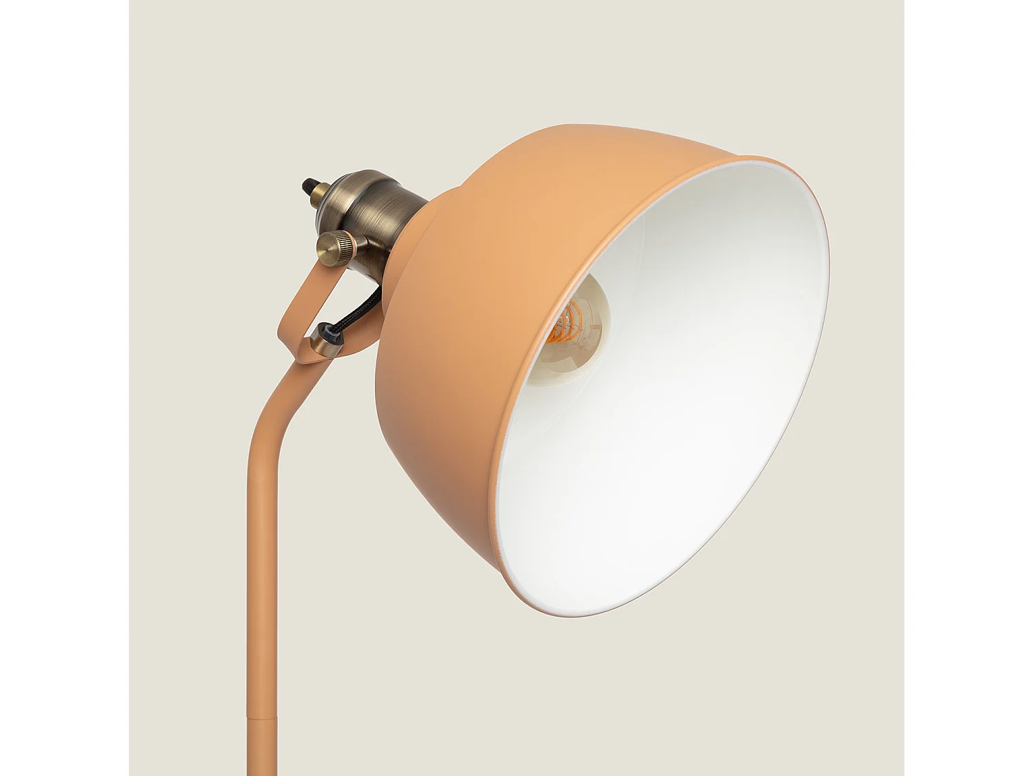 Lampada da Terra Metallo Luise Cammello