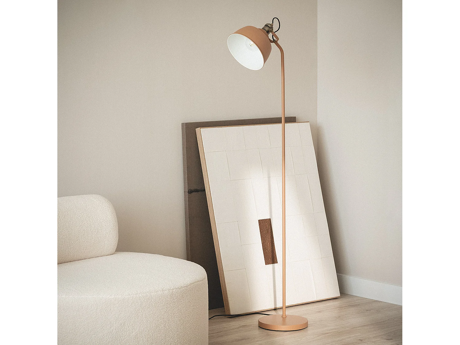 Lampada da Terra Metallo Luise Cammello