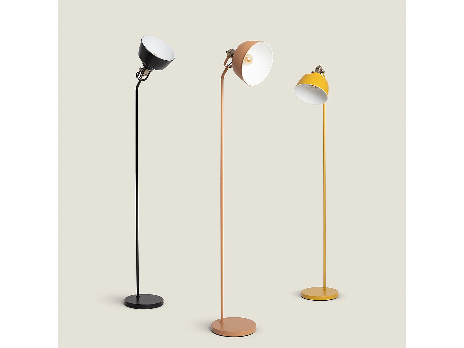 Lampadaire Métal Luise Jaune