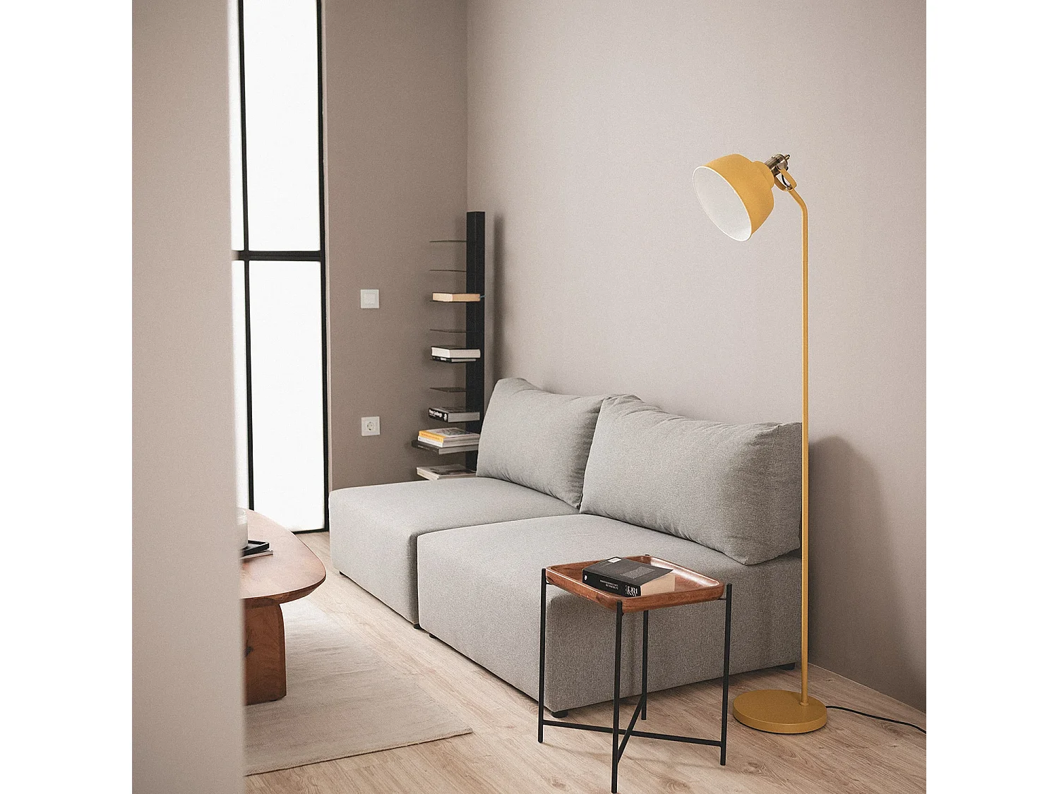 Lampadaire Métal Luise Jaune