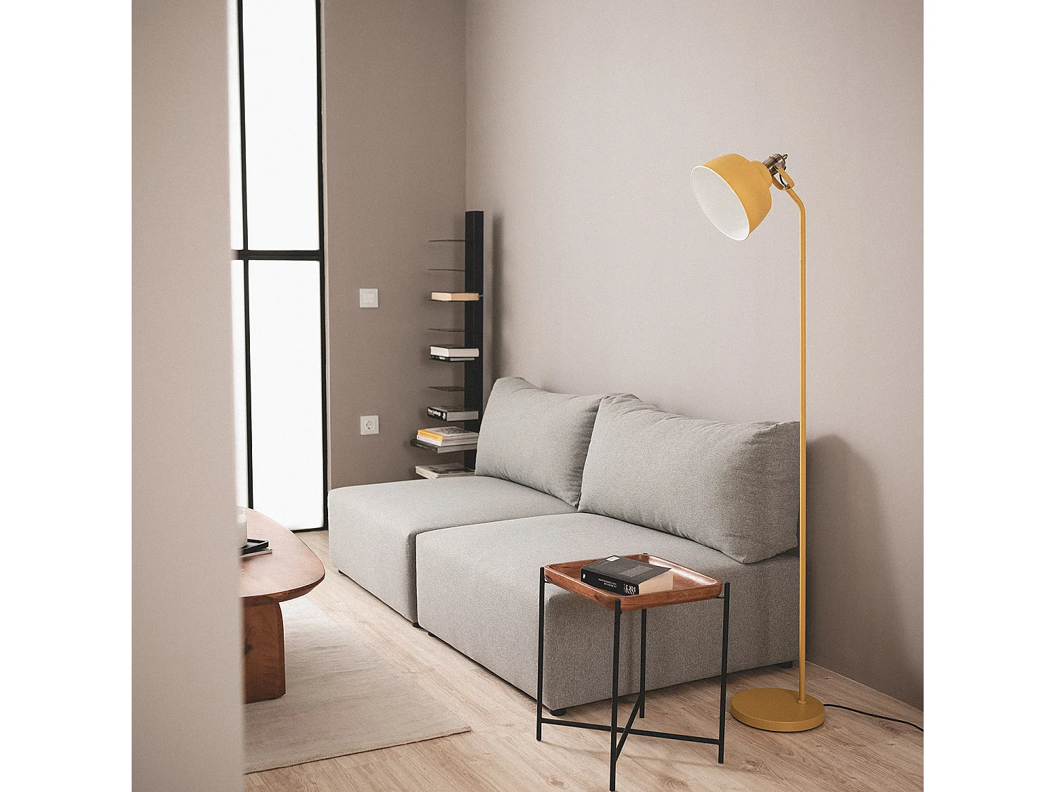 Lampadaire Métal Luise Jaune