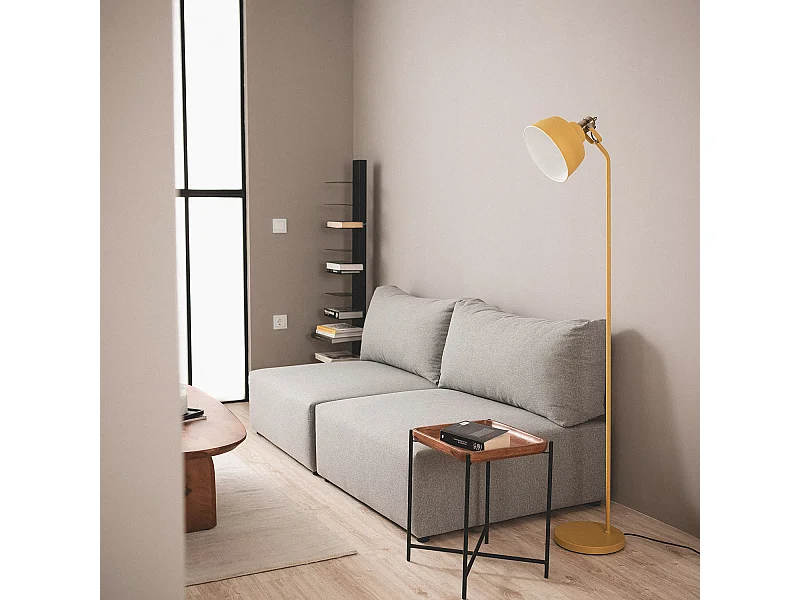 Lampadaire Métal Luise Jaune