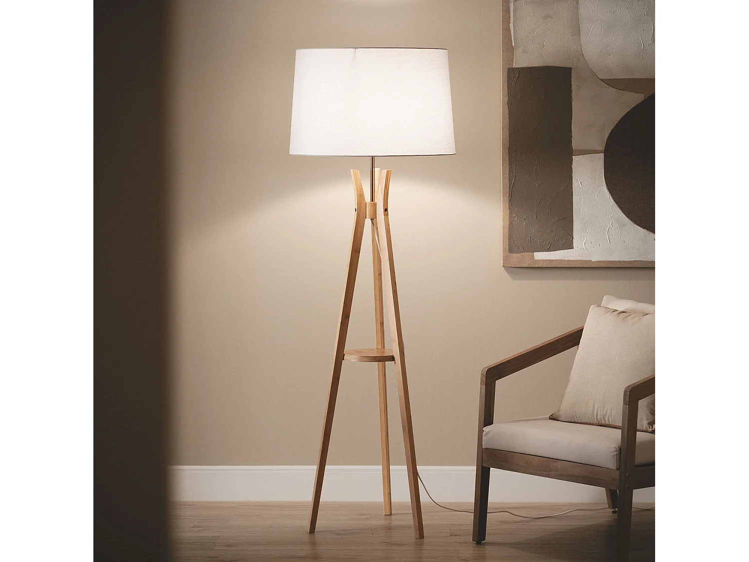 Lampadaire Qaanso Gris