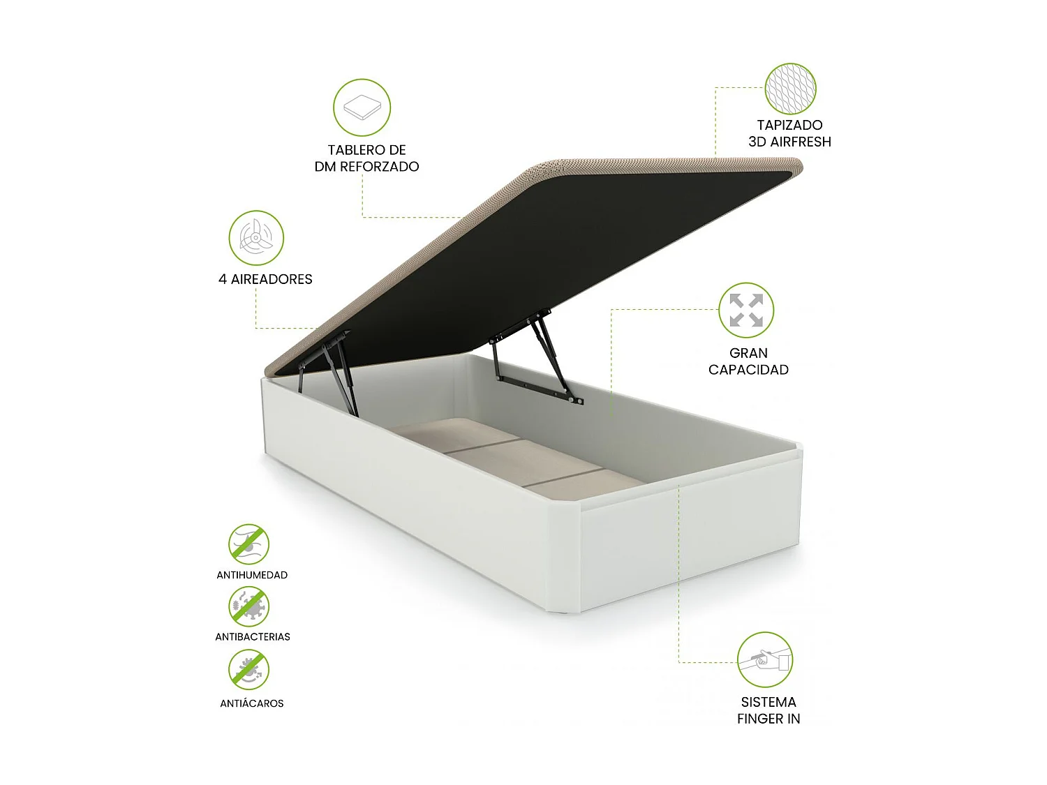 Canapé Luxury 3D Blanco