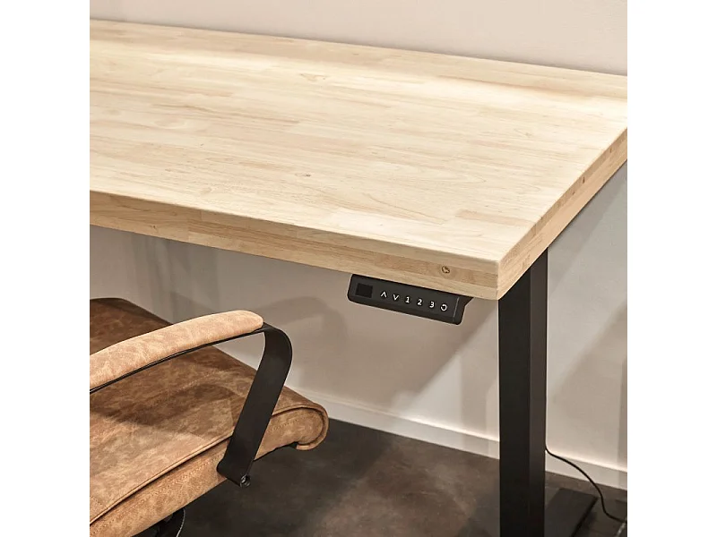 Mesa de estudio elevable Motion 140 Negro - Roble