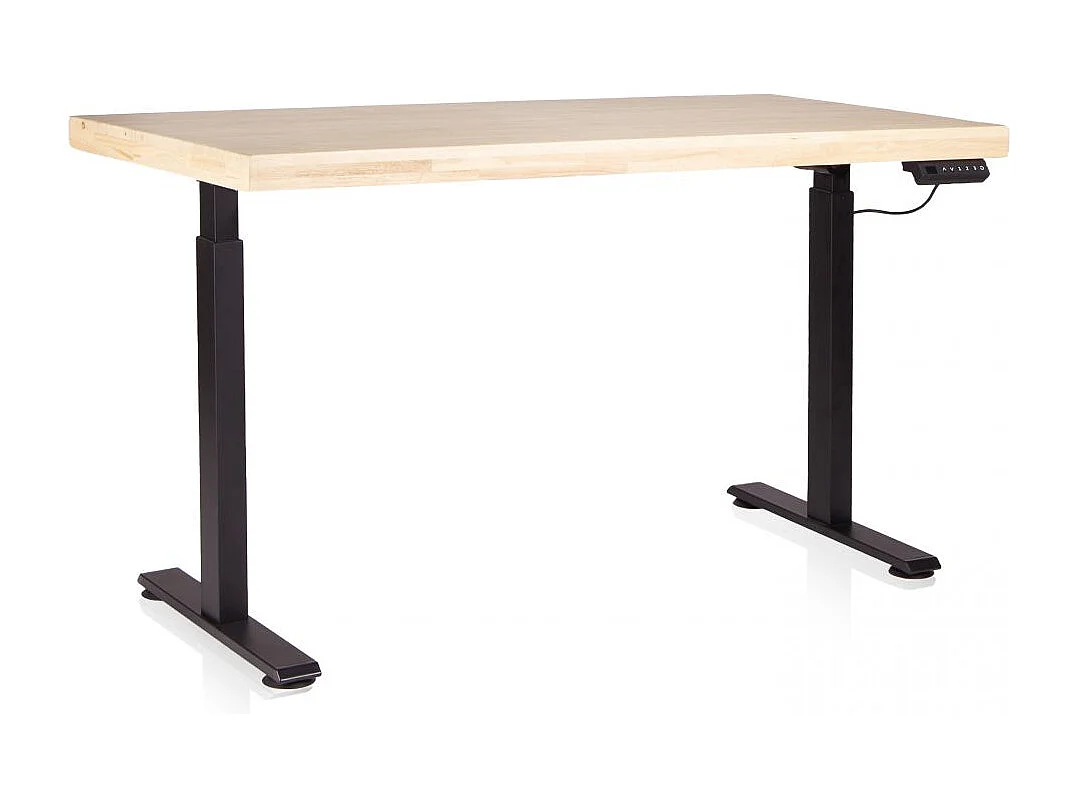 Mesa de estudio elevable Motion 140 Negro - Roble
