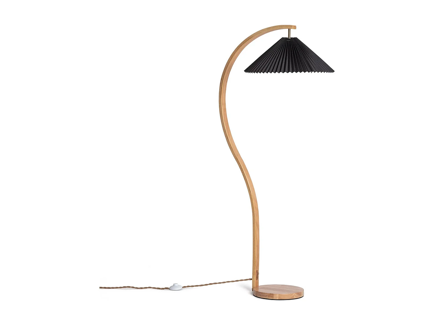 Lampada da Terra Legno Luanda Nero
